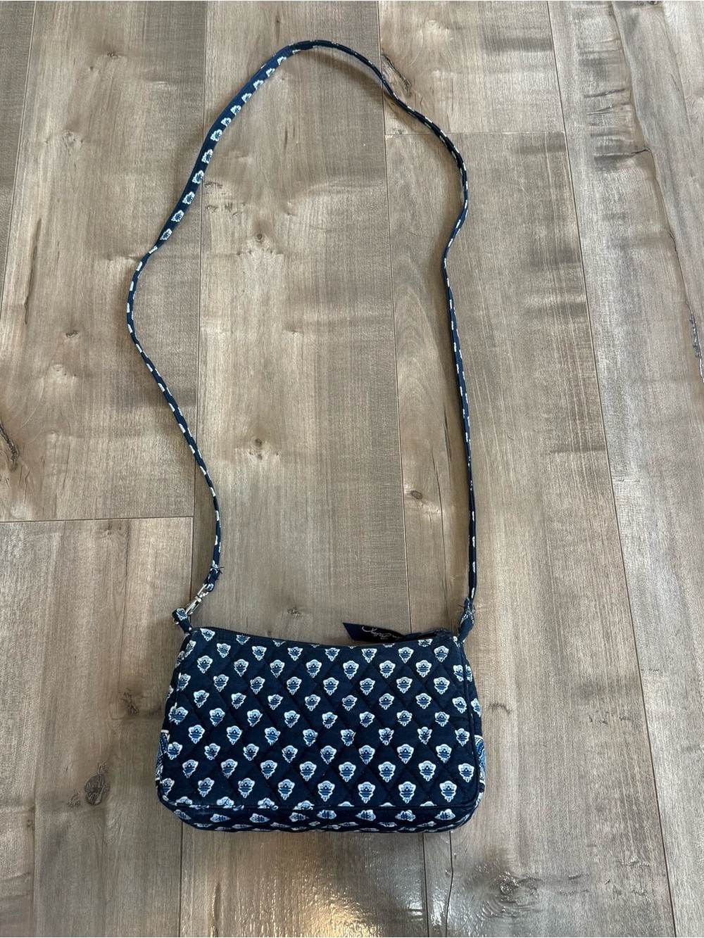 Vera Bradley Nantucket Navy Small Crossbody Purse Bag Retired Y2K Quilted